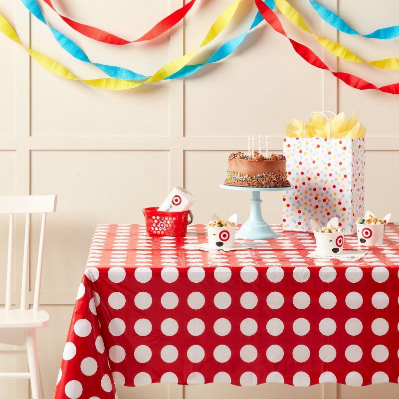 slide 2 of 3, Target Red and White Dot Table Cover - Spritz™, 1 ct
