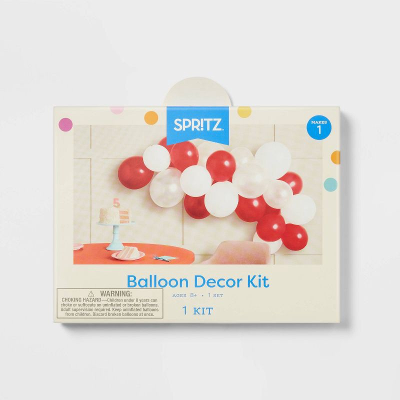 slide 4 of 4, Target Red and White Balloon Arch Garland - Spritz™, 1 ct