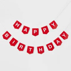Red &quot;Happy Birthday&quot; Banner - Spritz™