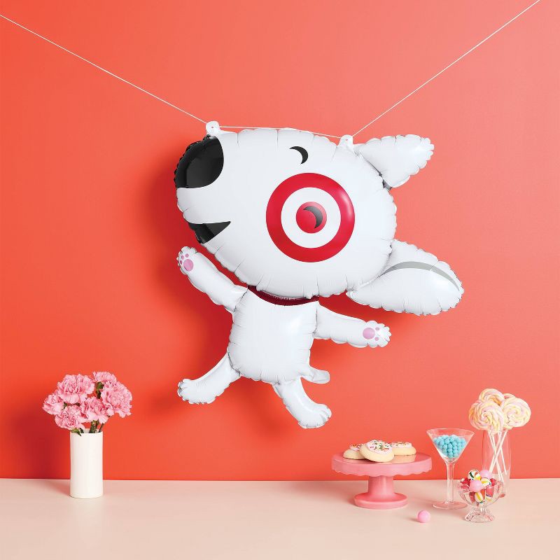 slide 2 of 4, Target Bullseye Dog Shaped Foil Balloon - Spritz™, 1 ct