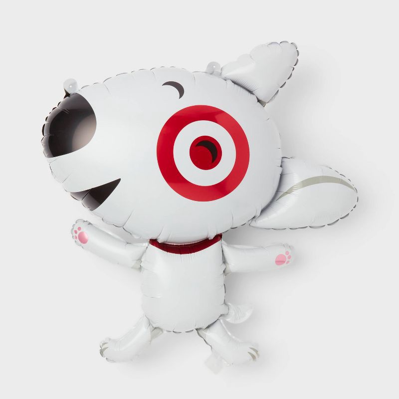 slide 1 of 4, Target Bullseye Dog Shaped Foil Balloon - Spritz™, 1 ct