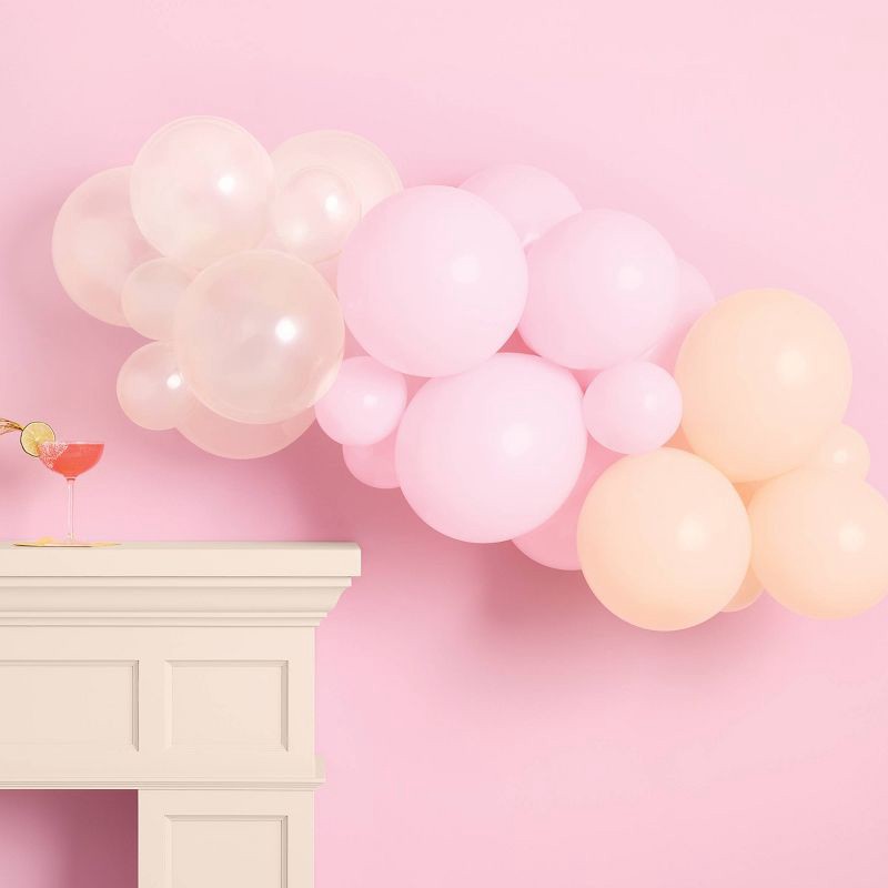 slide 2 of 4, Pink Pastel Balloon Arch Garland - Spritz™, 1 ct