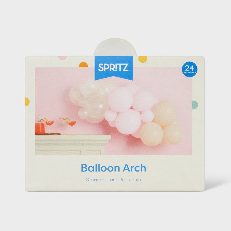 slide 4 of 4, Pink Pastel Balloon Arch Garland - Spritz™, 1 ct