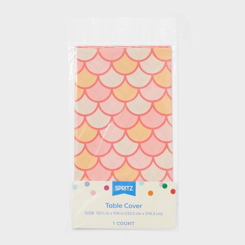 slide 3 of 3, Mermaid Scales Printed Table Cover 1ct - Spritz™, 1 ct