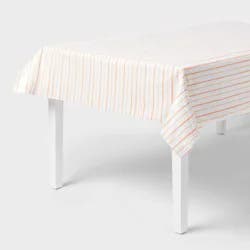 Orange and White Striped Print Table Cover 1ct - Spritz™