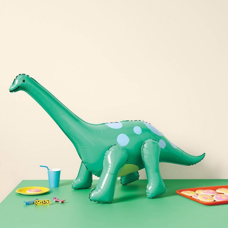 slide 2 of 4, Dinosaur Shaped Standing Foil Balloon - Spritz™, 1 ct