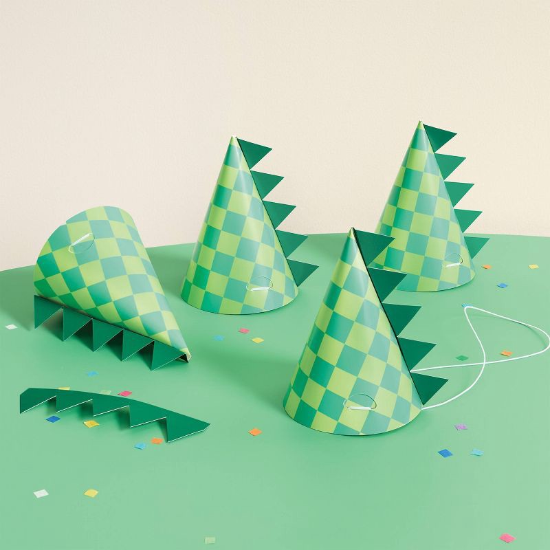 slide 2 of 3, Dinosaur Party Hats 10ct - Spritz™, 10 ct