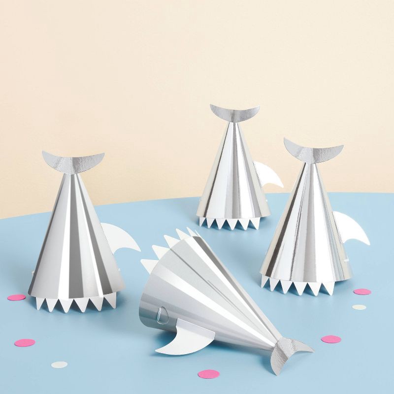 slide 2 of 3, Shark Party Hats 10ct - Spritz™, 10 ct