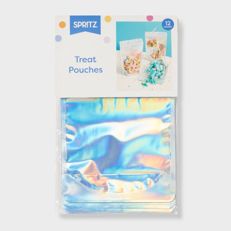 slide 3 of 3, 12ct Iridescent Disco Treat Pouch Spritz™, 12 ct