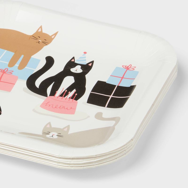 slide 2 of 2, Cat Birthday Party Snack Plate 10ct - Spritz™, 10 ct
