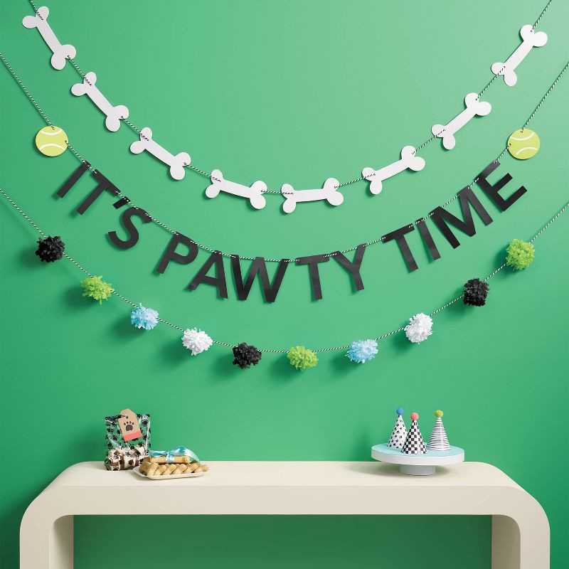 slide 1 of 3, Dog Birthday 'It's Pawty Time' Banner - Spritz™, 1 ct
