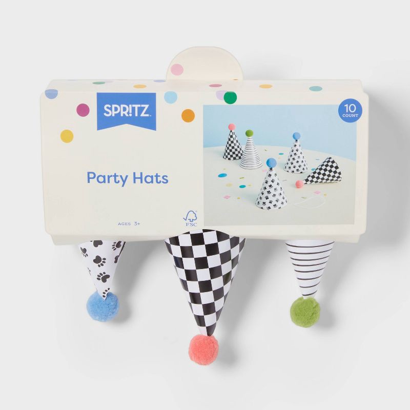 slide 3 of 3, Dog and Cat Party Hats 10ct - Spritz™, 10 ct