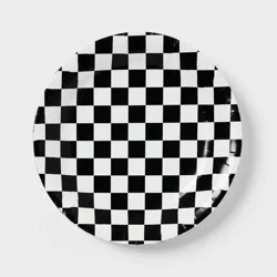 20ct Checkered Dinner Paper Plates - Spritz™