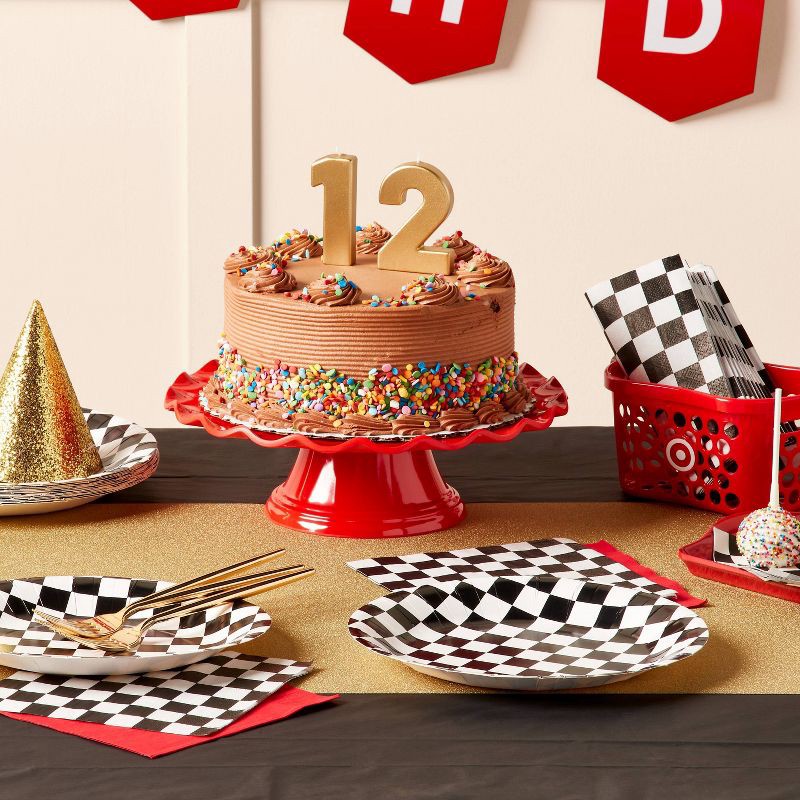 slide 2 of 3, Checkered Print Lunch Napkin 30ct - Spritz™, 30 ct