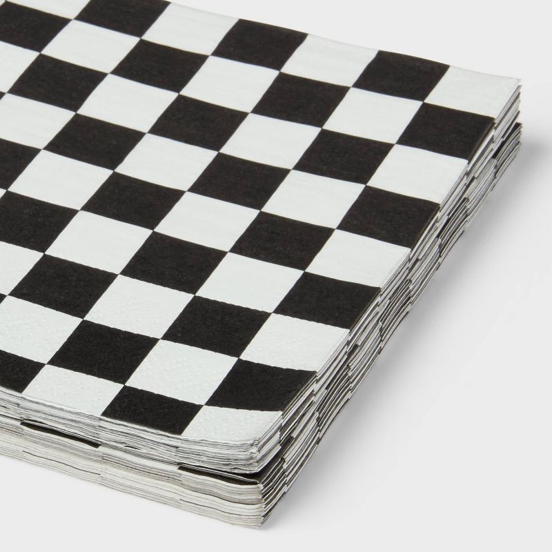 slide 3 of 3, Checkered Print Lunch Napkin 30ct - Spritz™, 30 ct