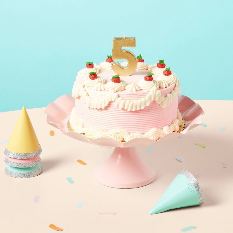 slide 2 of 4, Number 5 Gold Candle - Spritz™, 1 ct