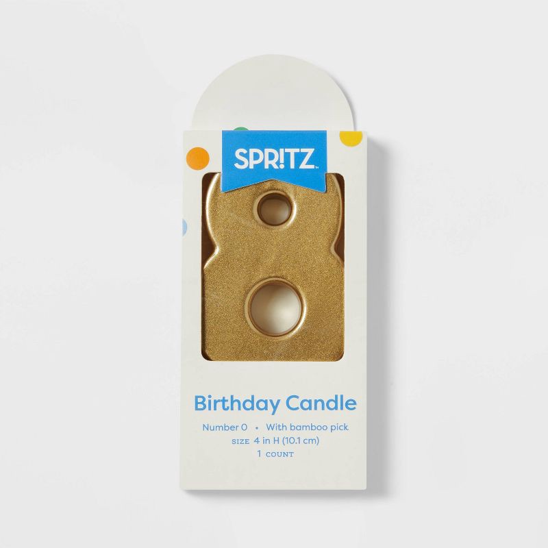 slide 3 of 4, Number 8 Gold Candle - Spritz™, 1 ct