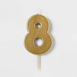 Number 8 Gold Candle - Spritz™