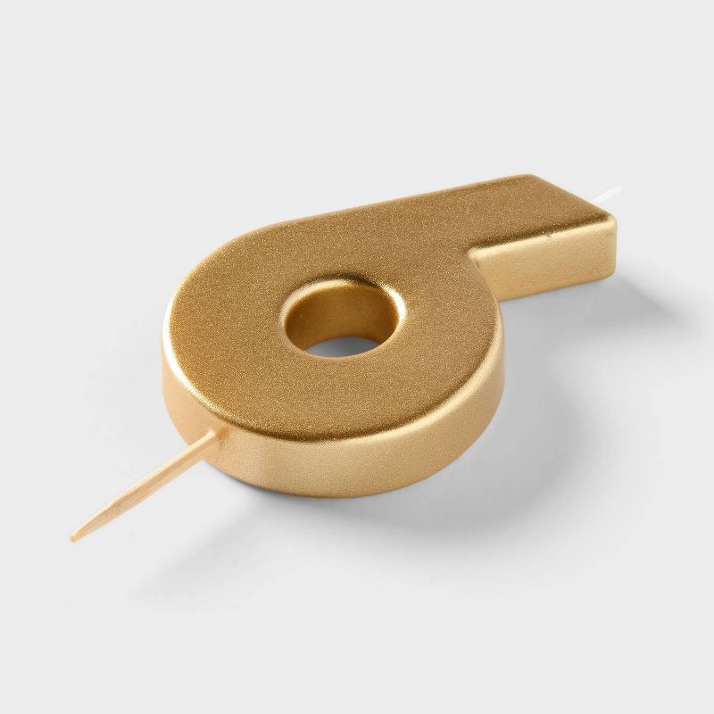 slide 4 of 4, Number 6 Gold Candle - Spritz™, 1 ct