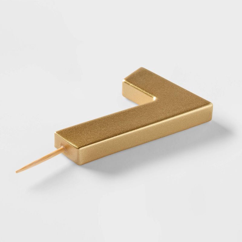 slide 4 of 4, Number 7 Gold Candle - Spritz™, 1 ct