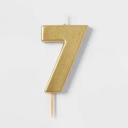 Number 7 Gold Candle - Spritz™