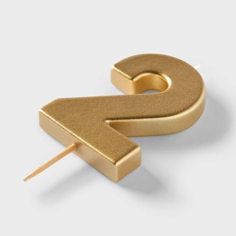 slide 4 of 4, Number 2 Gold Candle - Spritz™, 1 ct