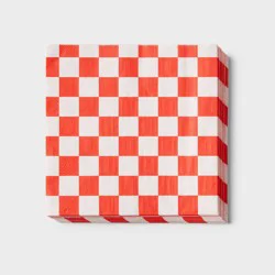 Red Checkered Lunch Napkin 30ct - Spritz™