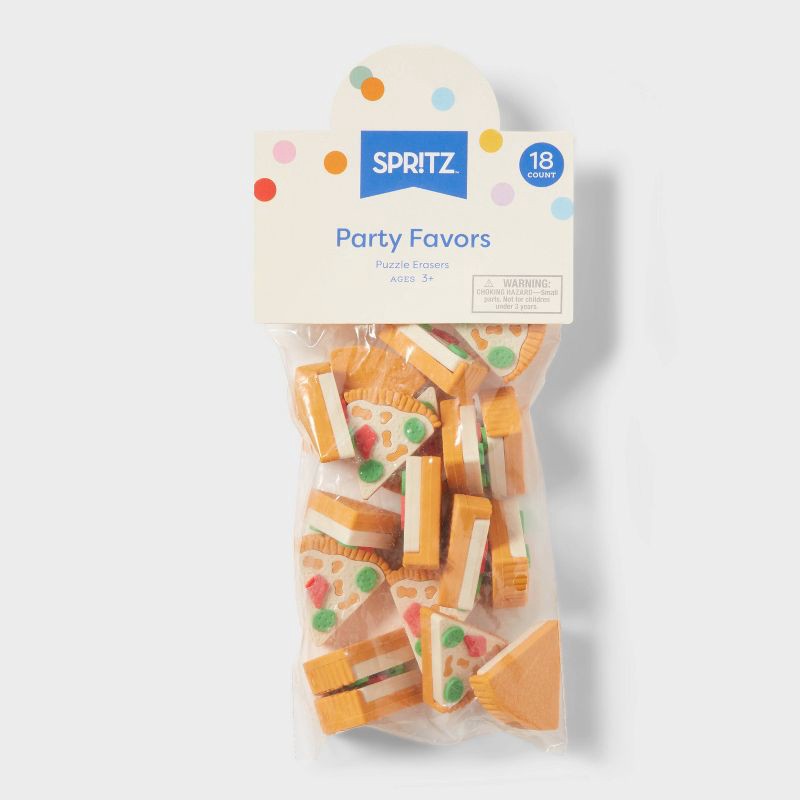 slide 3 of 3, Pizza Slice Erasers Party Favor 18ct - Spritz™, 18 ct