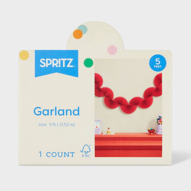 slide 4 of 4, Red Fan Garland Spritz™, 1 ct