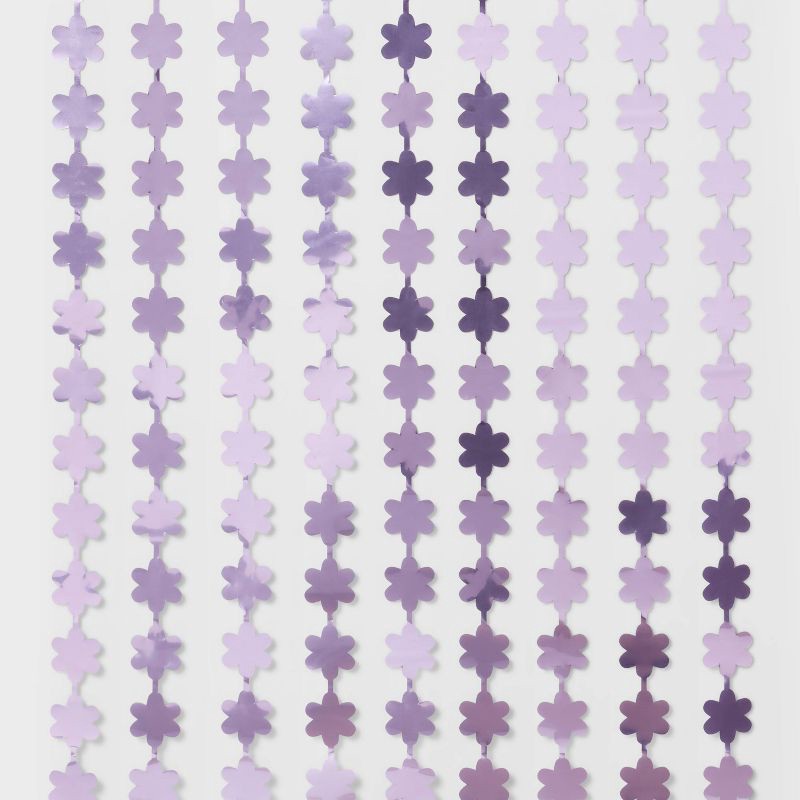 slide 1 of 4, Purple Flower Backdrop - Spritz™, 1 ct