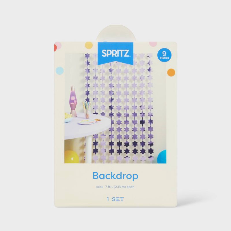 slide 4 of 4, Purple Flower Backdrop - Spritz™, 1 ct