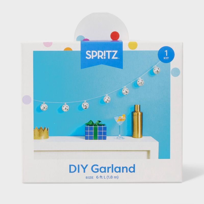 slide 4 of 4, Disco Ball Party Garland - Spritz™, 1 ct