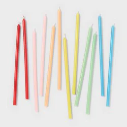 Neon Rainbow Tall Birthday Candles 12ct - Spritz™