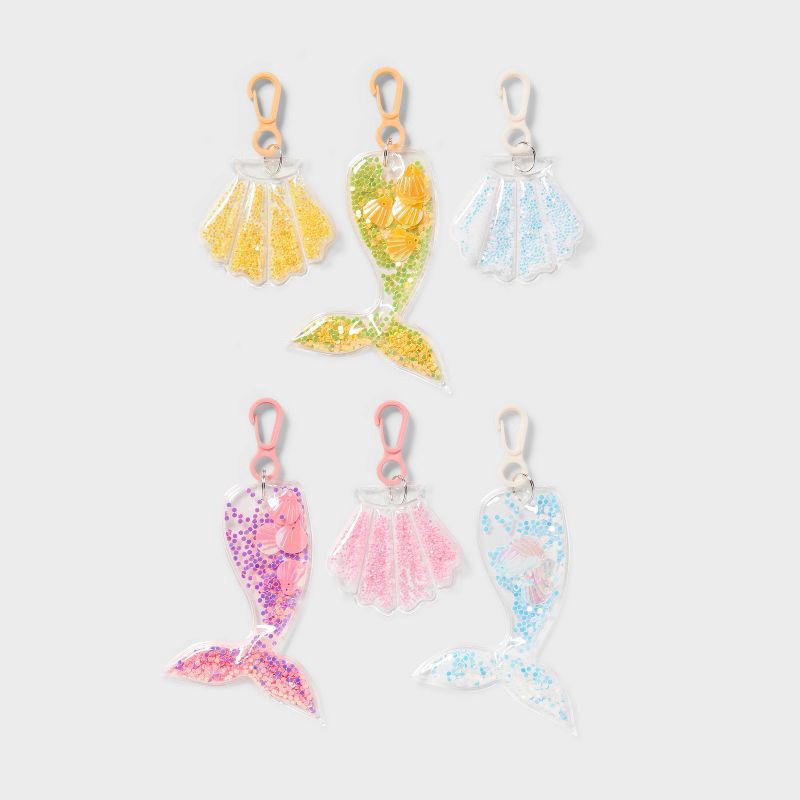 slide 1 of 3, 6ct Mermaid Keychains Party Favor - Spritz™, 6 ct