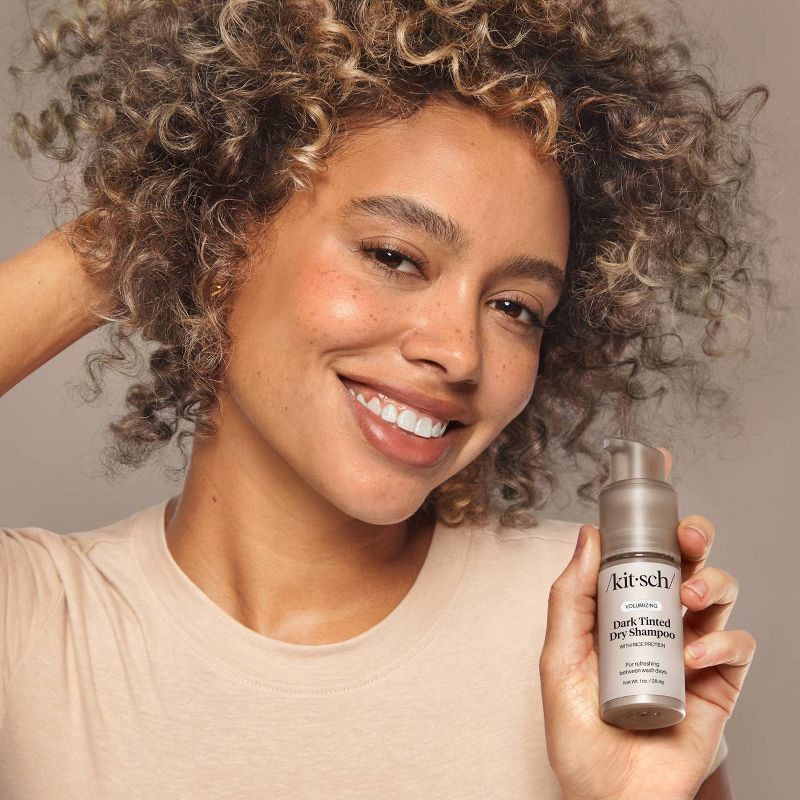 slide 6 of 6, Kitsch Volumizing Rice Protein Dry Shampoo - Dark Tinted Powder - 0.28oz, 0.28 oz