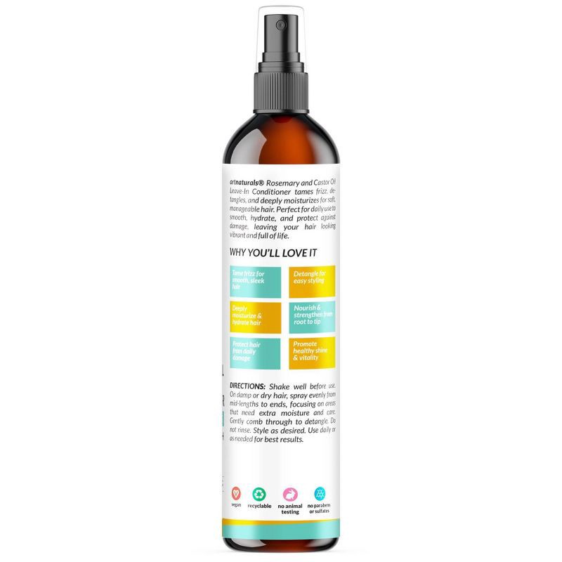 slide 2 of 7, artnaturals Rosemary+Castor Leave In Spray - 8 fl oz, 8 fl oz