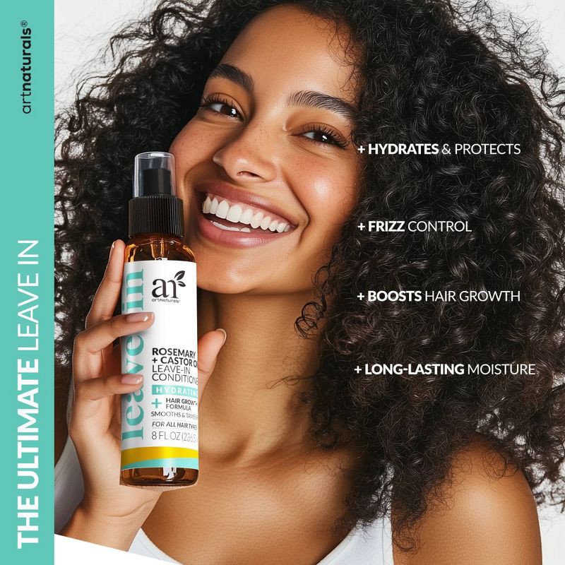 slide 3 of 7, artnaturals Rosemary+Castor Leave In Spray - 8 fl oz, 8 fl oz