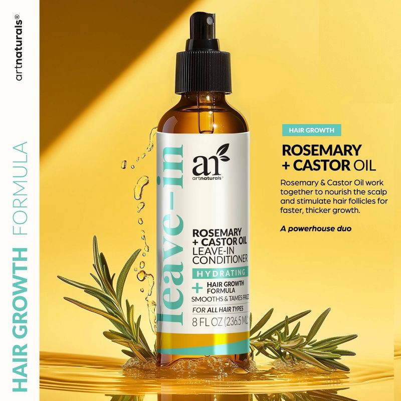 slide 5 of 7, artnaturals Rosemary+Castor Leave In Spray - 8 fl oz, 8 fl oz