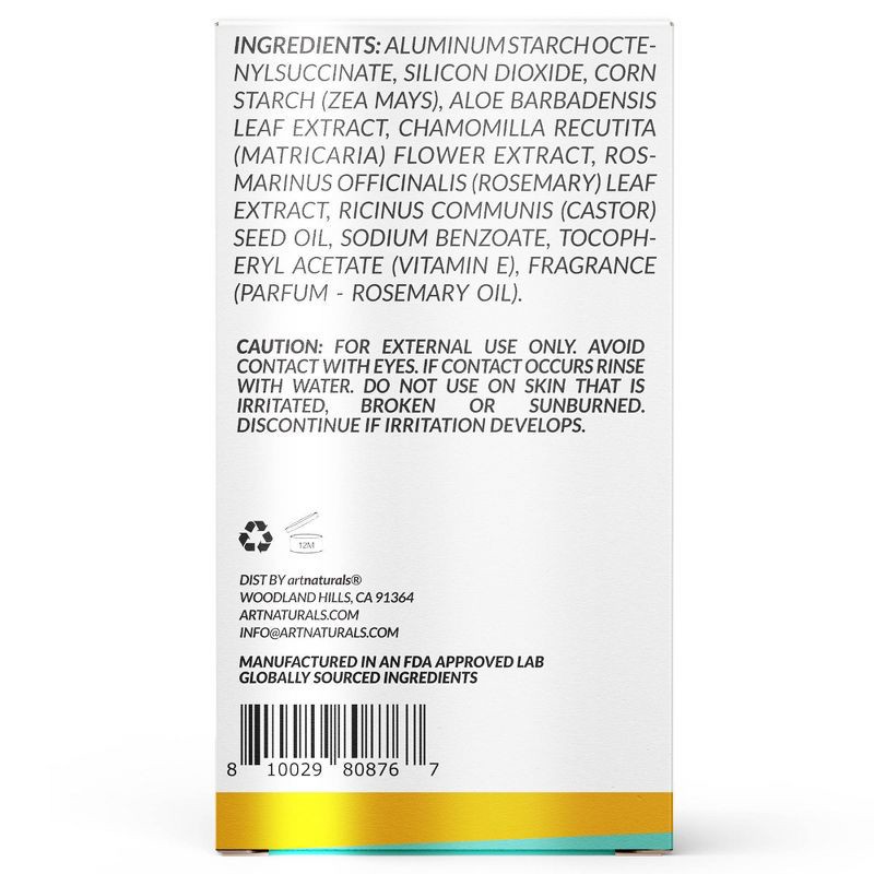 slide 2 of 6, artnaturals Rosemary+Castor Dry Shampoo Powder - 0.5oz, 0.5 oz