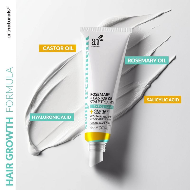 slide 5 of 5, artnaturals Rosemary + Castor Scalp Treatment - 7 fl oz, 7 fl oz