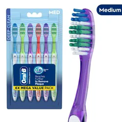 Oral-B Fresh and Clean Toothbrushes Medium - 6ct