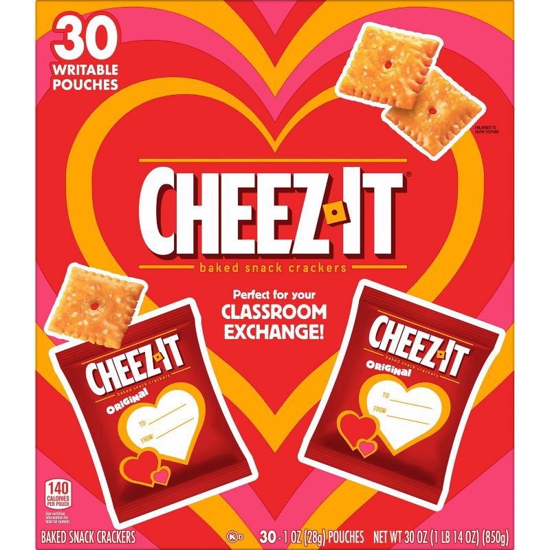 slide 3 of 5, Cheez-It Original Valentine's - 30oz/30ct, 30 oz, 30 ct