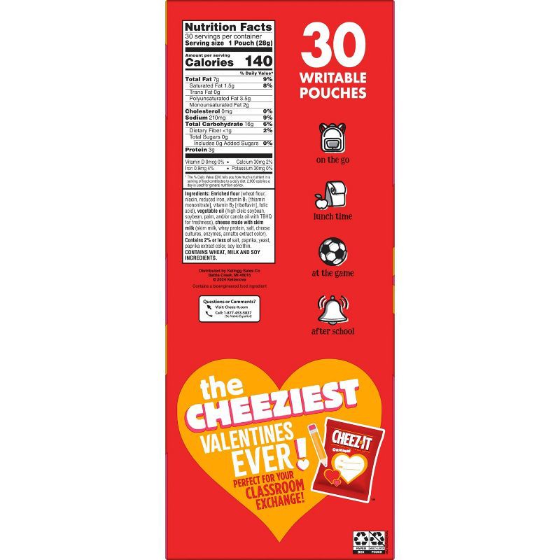slide 2 of 5, Cheez-It Original Valentine's - 30oz/30ct, 30 oz, 30 ct