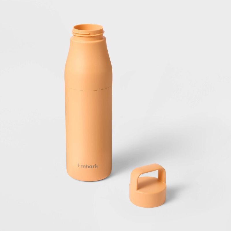 slide 2 of 3, 24oz Water Bottle - Orange - Embark™: Stainless Steel, Portable Drinkware, 24 oz