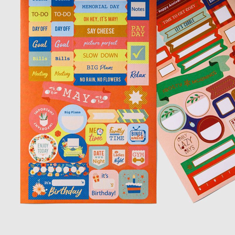 slide 3 of 3, Pulsar Eco Products Year of Planning Sticker Book, 1 ct