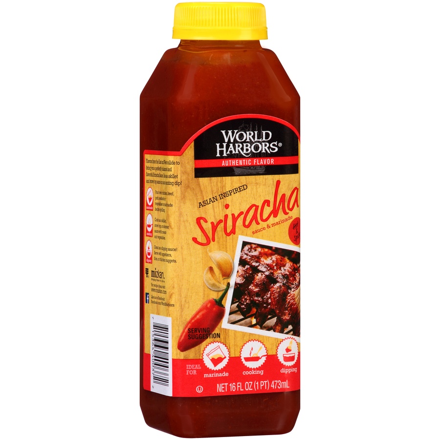 slide 4 of 8, World Harbors Sriracha Marinade, 16 oz