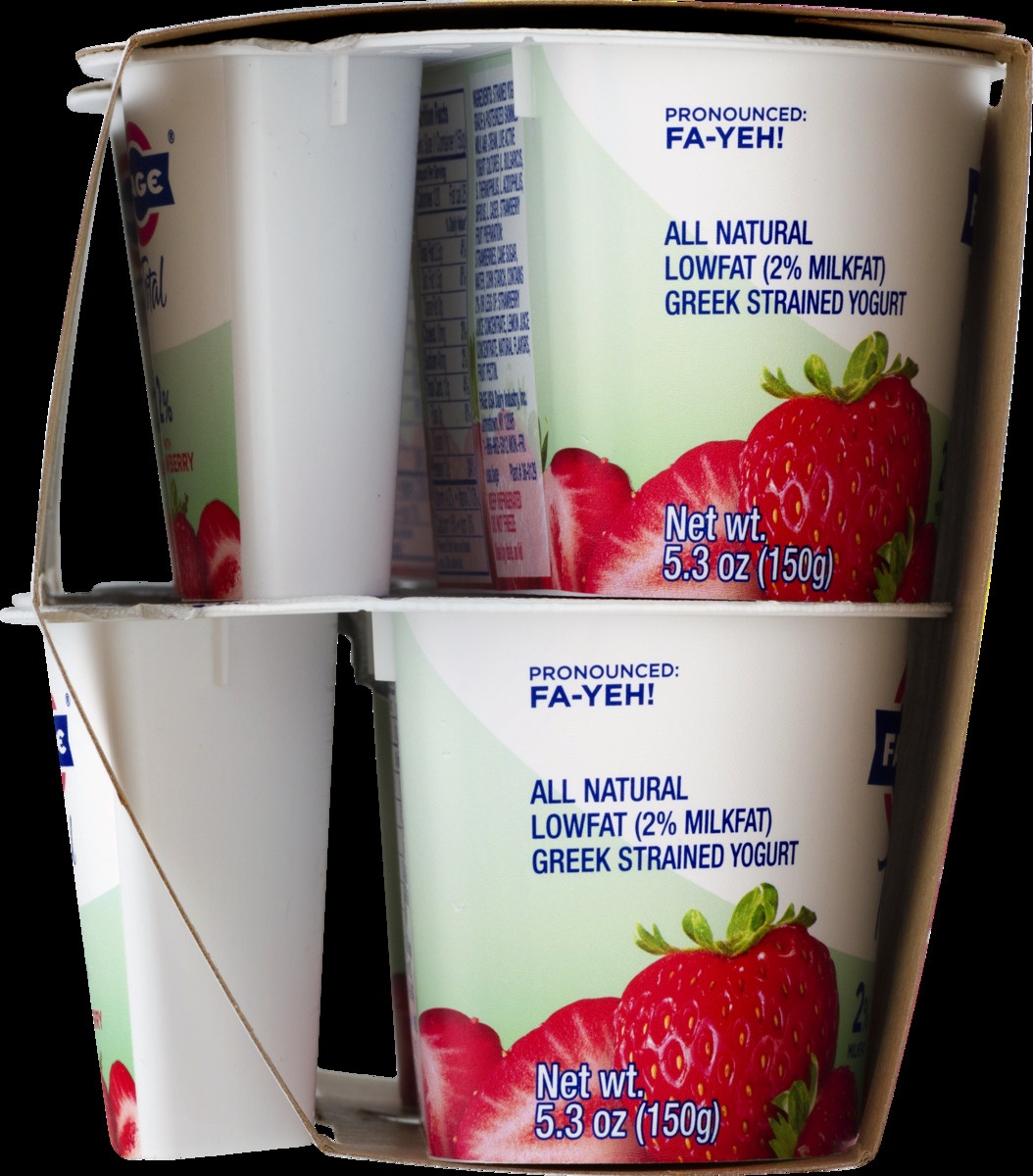 slide 8 of 11, Fage Total 2% Greek Yogurt - Strawberry, 4 ct; 5.3 oz