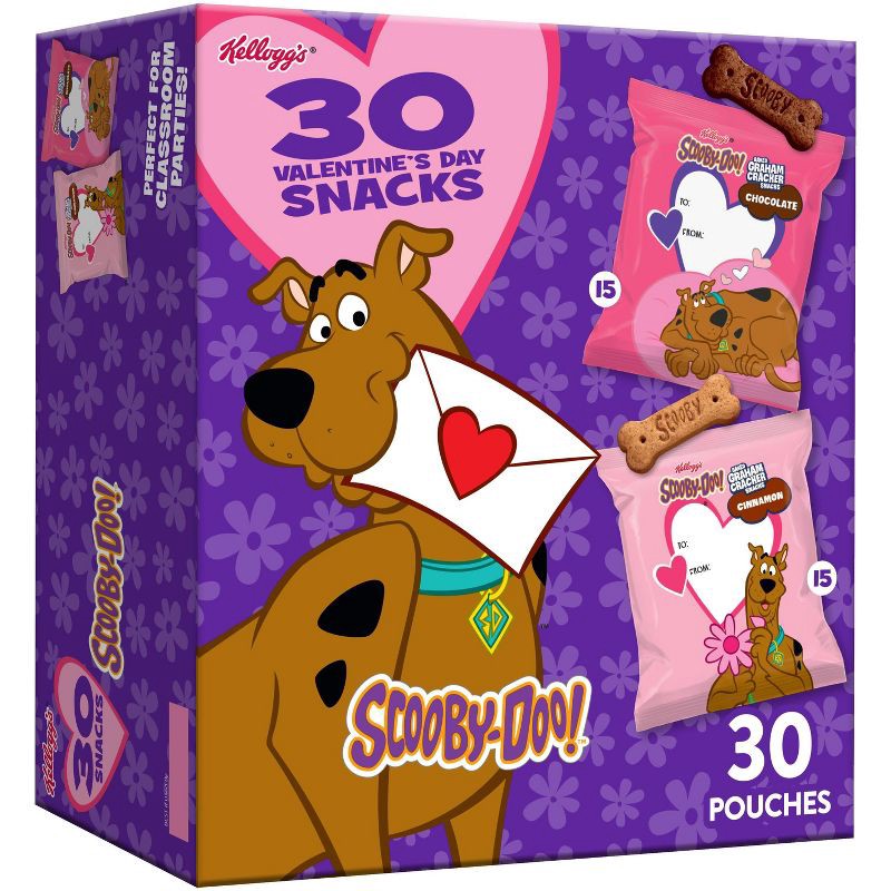 slide 1 of 6, Scooby-Doo Kellogg's Valentine's Scooby Graham's Cookies - 30oz/30ct, 30 oz, 30 ct