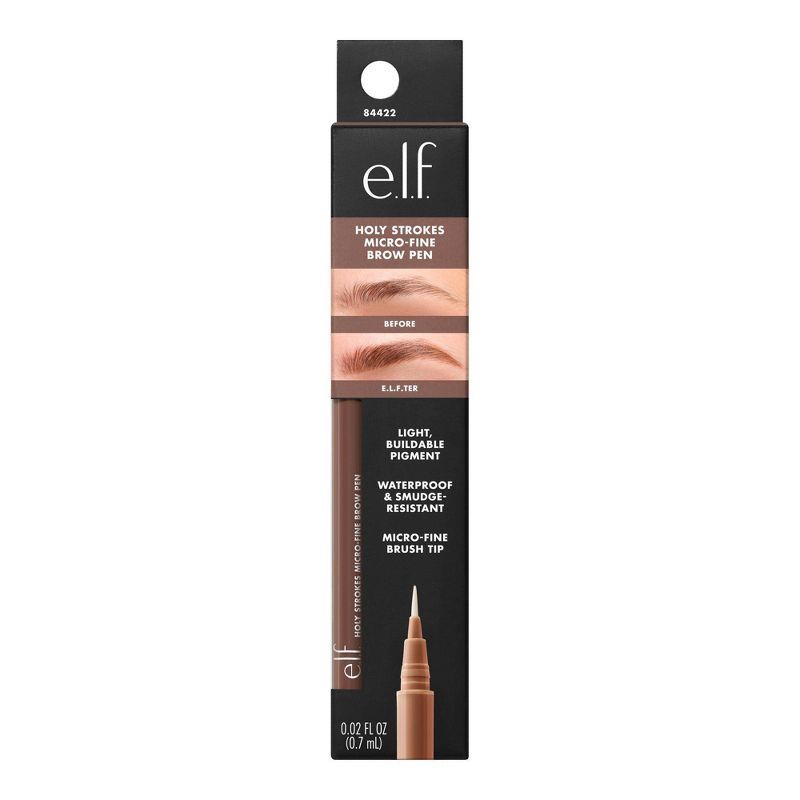 slide 11 of 12, e.l.f. Holy Strokes Micro-Fine Waterproof Eyebrow Enhancer Pen - Soft Brown - 0.02 fl oz, 0.02 fl oz