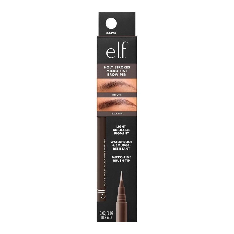 slide 11 of 12, e.l.f. Holy Strokes Micro-Fine Waterproof Eyebrow Enhancer Pen - Neutral Brown - 0.02 fl oz, 0.02 fl oz